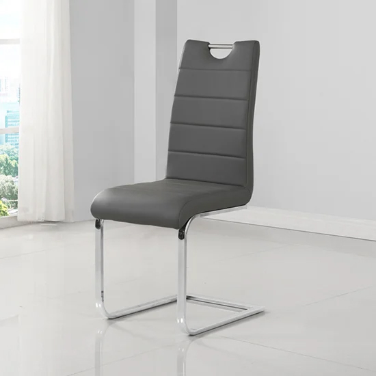 Parini Extendable High Gloss Dining Table 8 Petra Grey Chairs_4