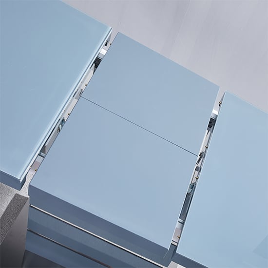 Parini Extending Grey Gloss Dining Table 6 Vesta Grey Chairs