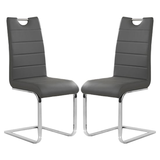 Parini Large Extending Magnesia Dining Table 6 Petra Grey Chairs
