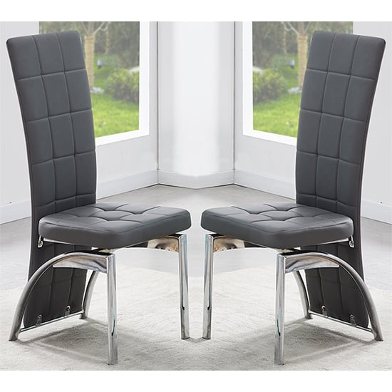 Parini Small Extending Magnesia Dining Table 6 Ravenna Grey Chairs