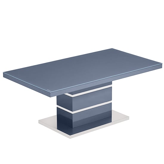 Parini High Gloss Coffee Table In Grey With Glass Top_2