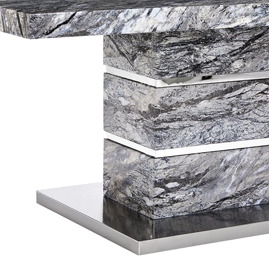 Parini High Gloss Coffee Table In Melange Marble Effect