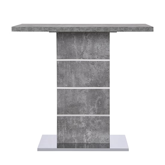 Parini Wooden Bar Table Rectangular In Concrete Effect