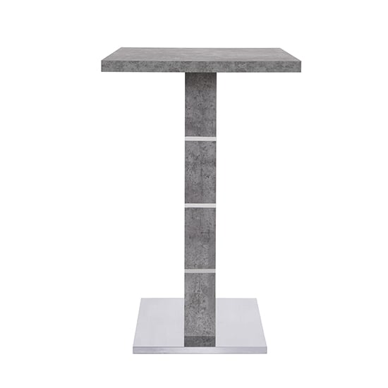 Parini Wooden Bar Table Rectangular In Concrete Effect