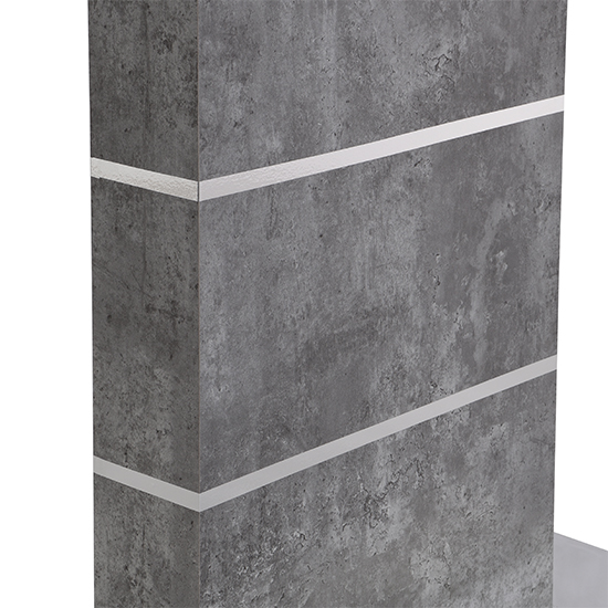 Parini Wooden Bar Table Rectangular In Concrete Effect