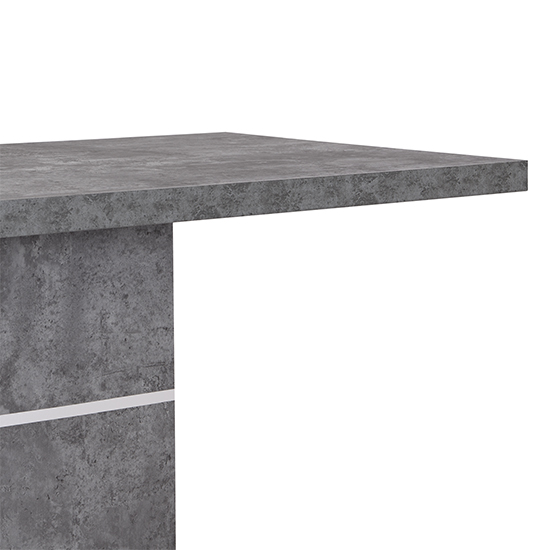 Parini Wooden Bar Table Rectangular In Concrete Effect