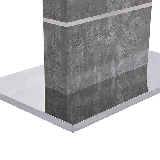 Parini Wooden Bar Table Rectangular In Concrete Effect