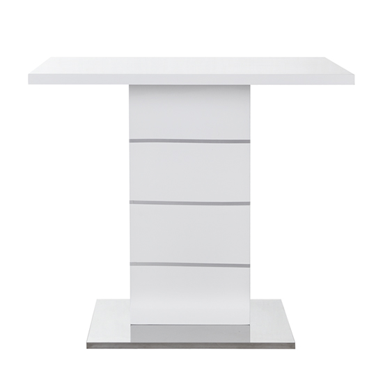 Parini High Gloss Bar Table Rectangular In White