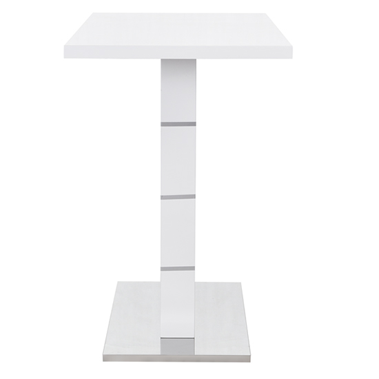 Parini High Gloss Bar Table Rectangular In White