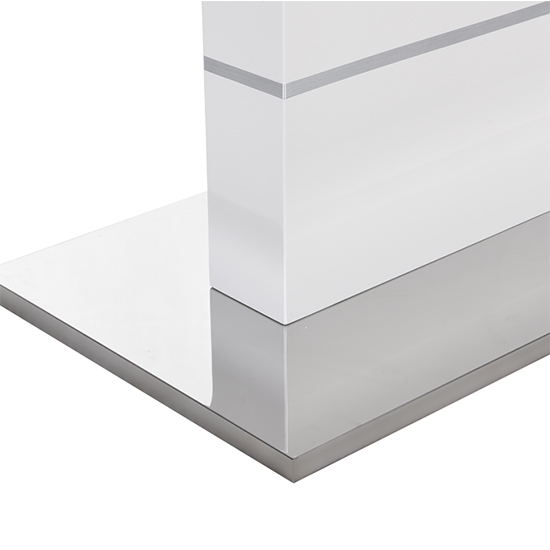 Parini High Gloss Bar Table Rectangular In White