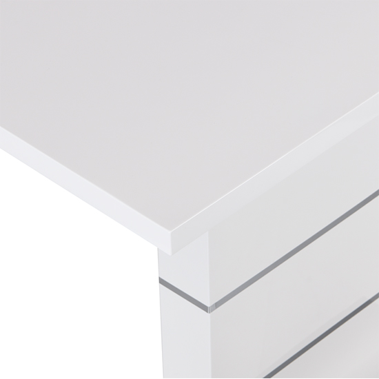 Parini High Gloss Bar Table Rectangular In White