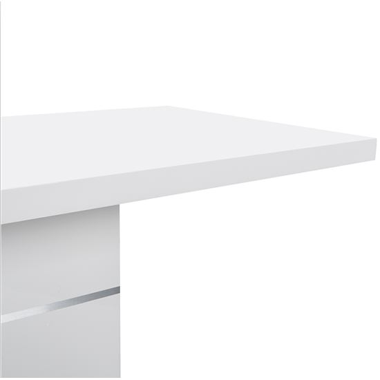 Parini High Gloss Bar Table Rectangular In White