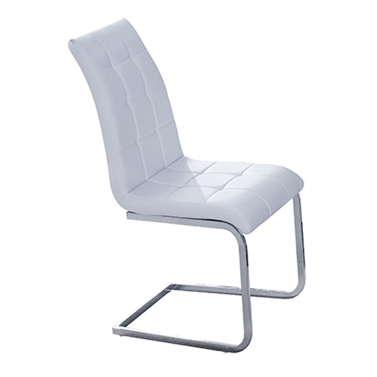 Photo of Paris faux leather dining chair in white