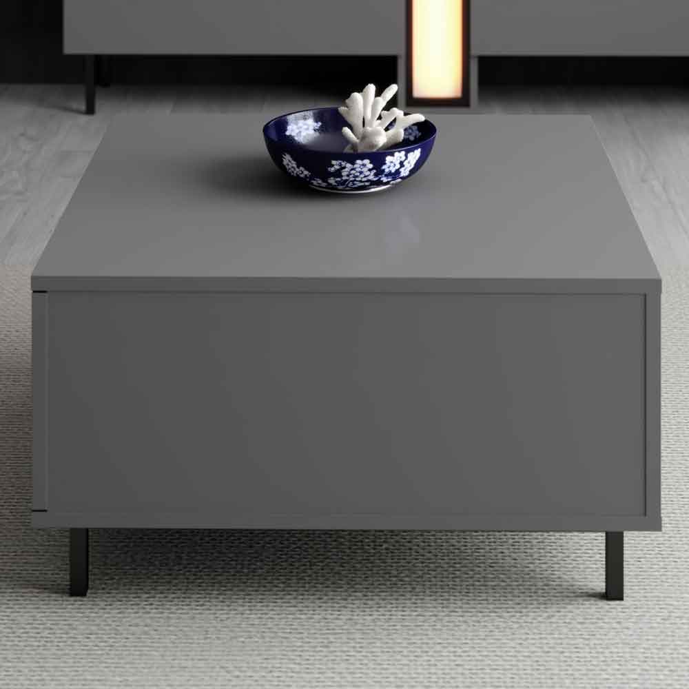 Paris Square Wooden Coffee Table in Anthracite