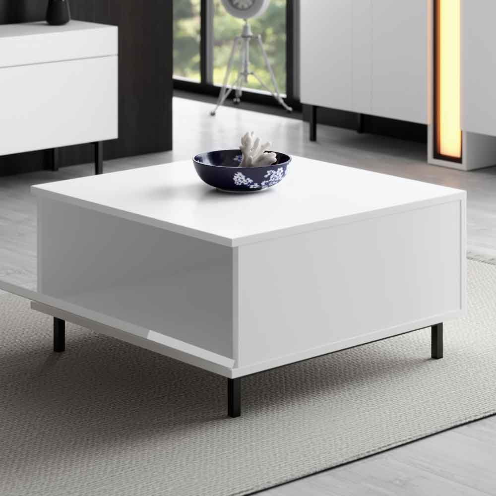 Paris Sqaure Wooden Coffee Table in White