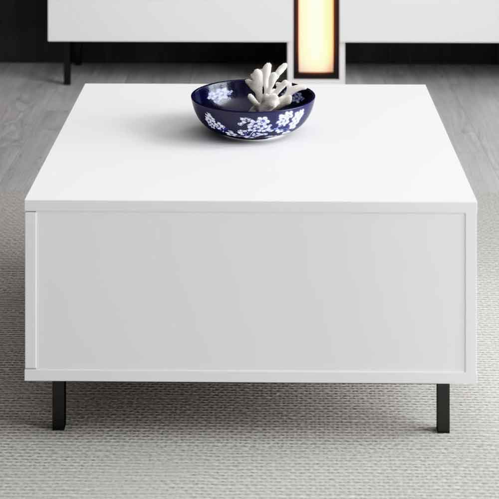 Paris Sqaure Wooden Coffee Table in White