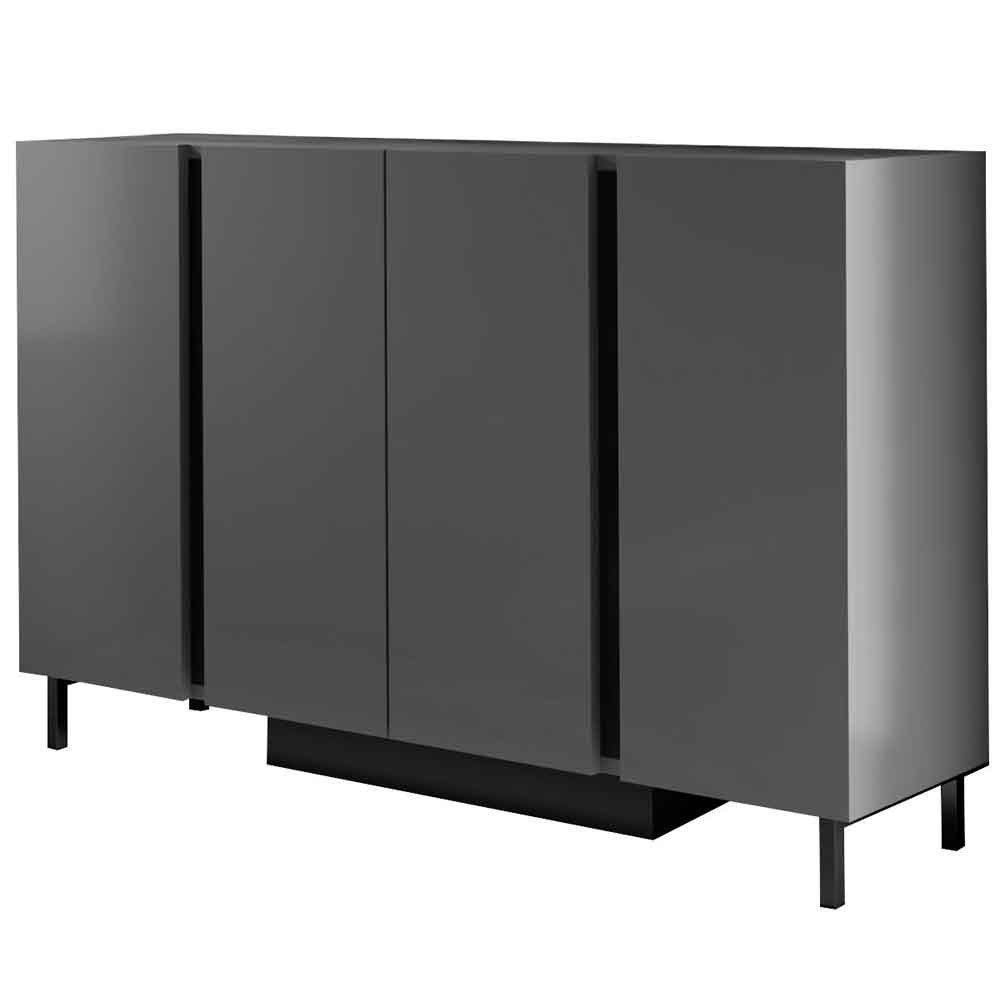 Paris Wooden LED Sideboard with 4 Doors in Anthracite