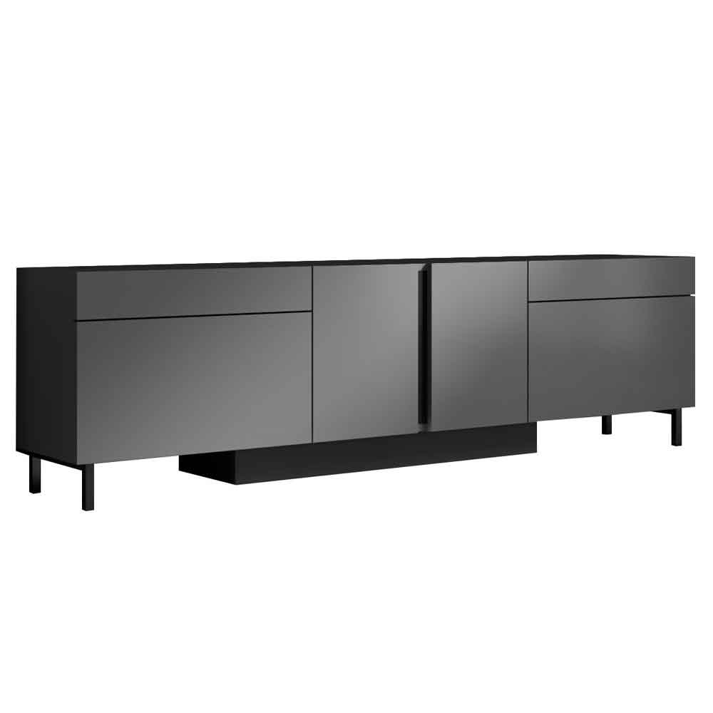 Paris Wooden LED TV Stand with 4 Doors in Anthracite