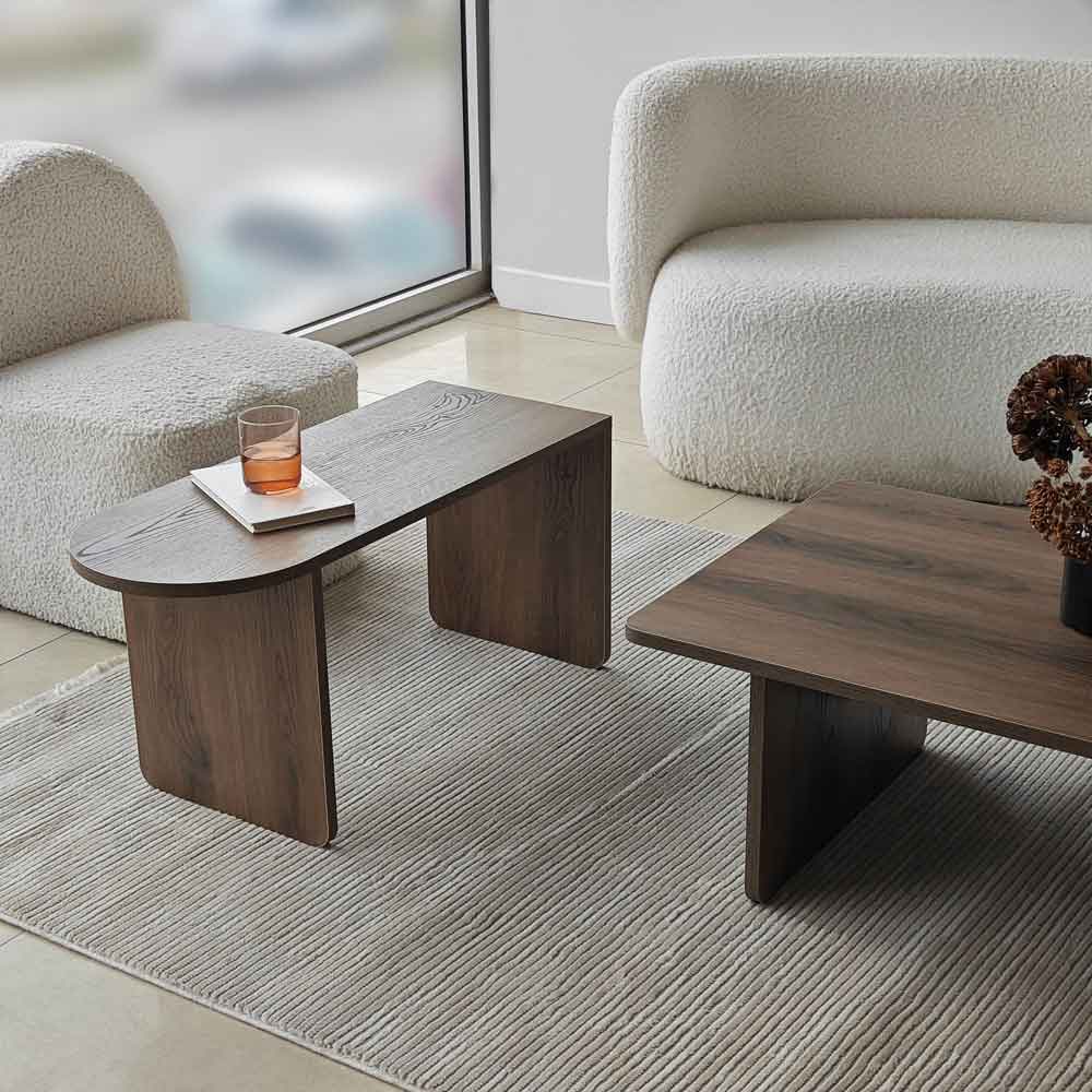 Paris Wooden Nesting Coffee Tables in Walnut