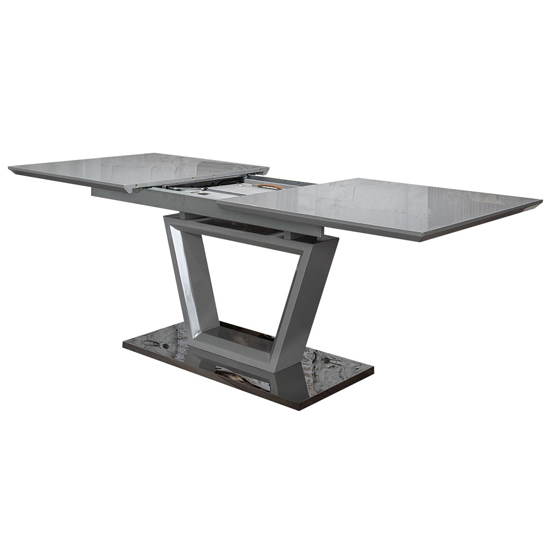 Parisa Extending High Gloss Dining Table In Grey_3