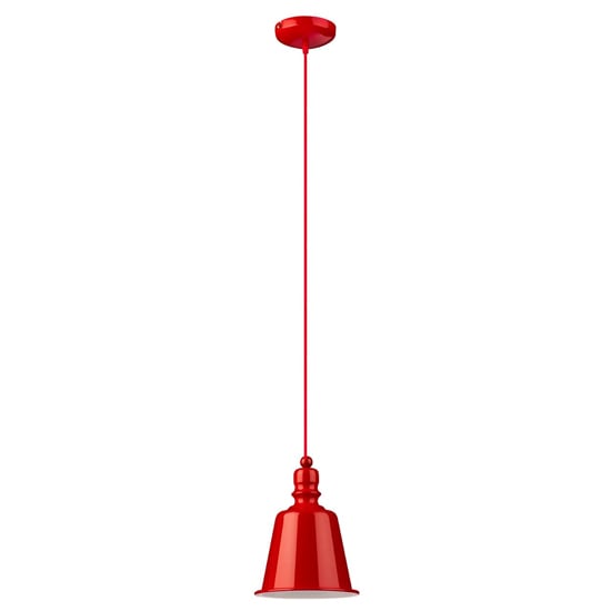 Photo of Parista metal bell design shade pendant light in red