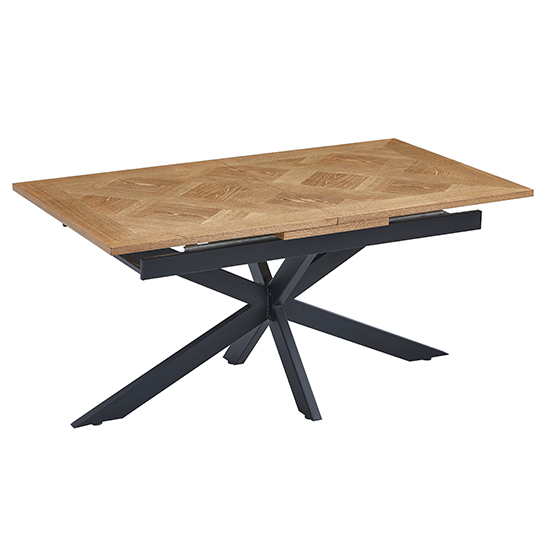 Parker Extending Wooden Dining Table In Medium Oak Veneer