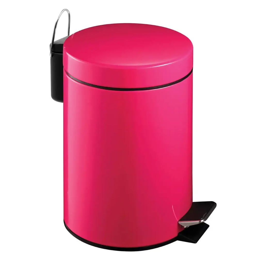 Parker Stainless Steel 3 Litre Pedal Bin In Hot Pink