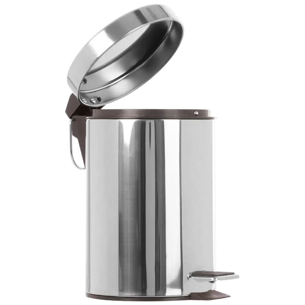 Parker Stainless Steel 3 Litre Pedal Bin In Silver