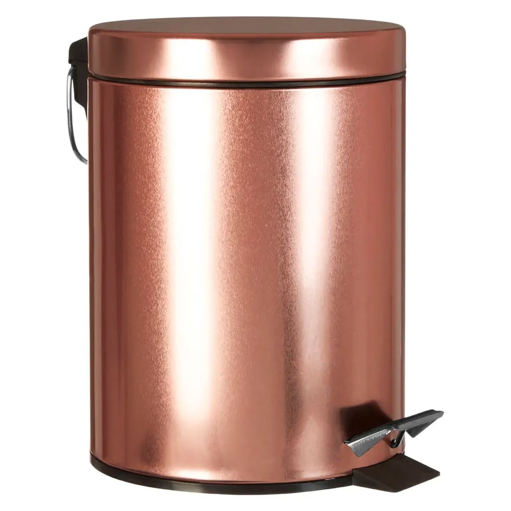 Product photograph of Parker Stainless Steel 5 Litre Pedal Bin In Rose Gold from Furniture in Fashion