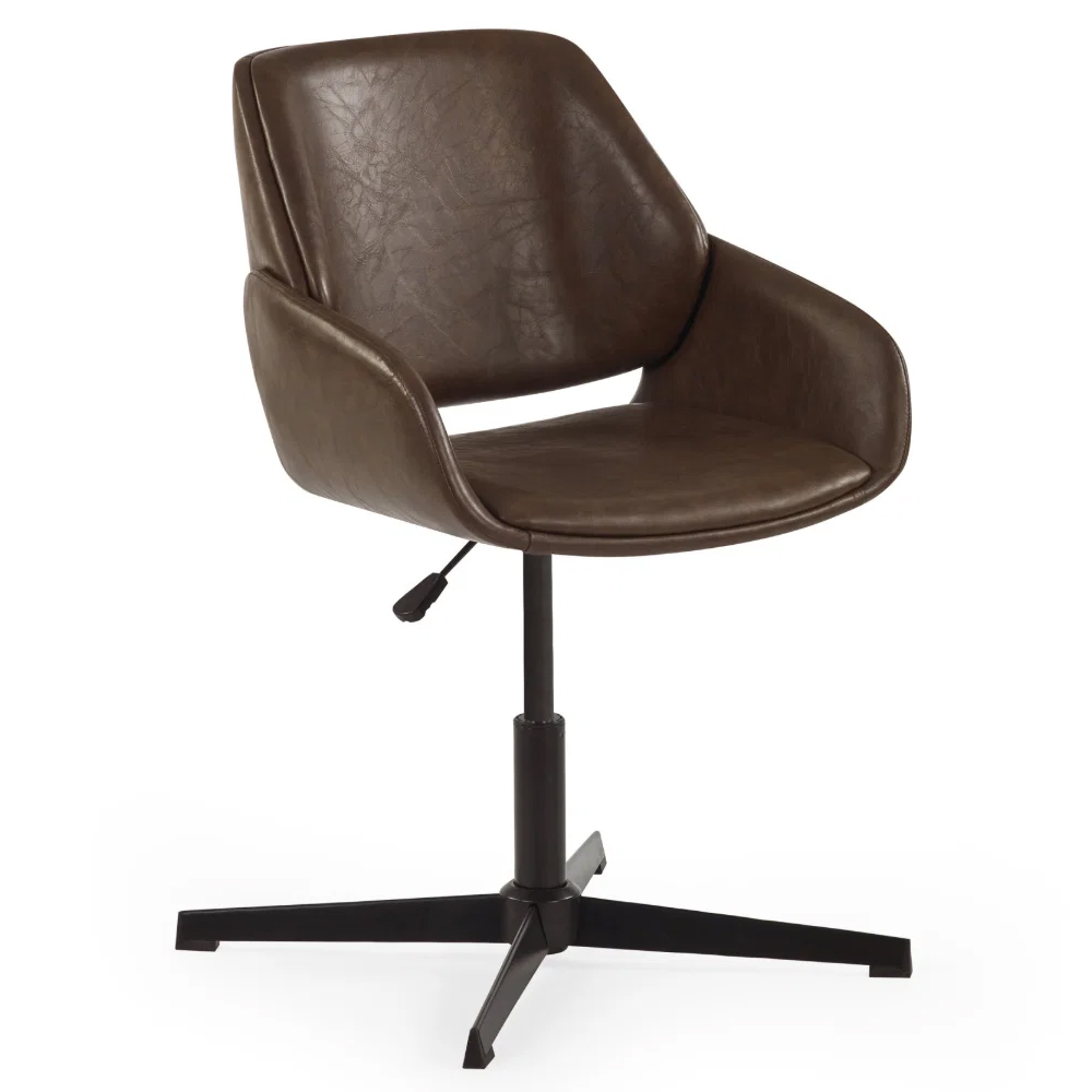 Parkerfield Faux Leather Home and Office Chair in Brown