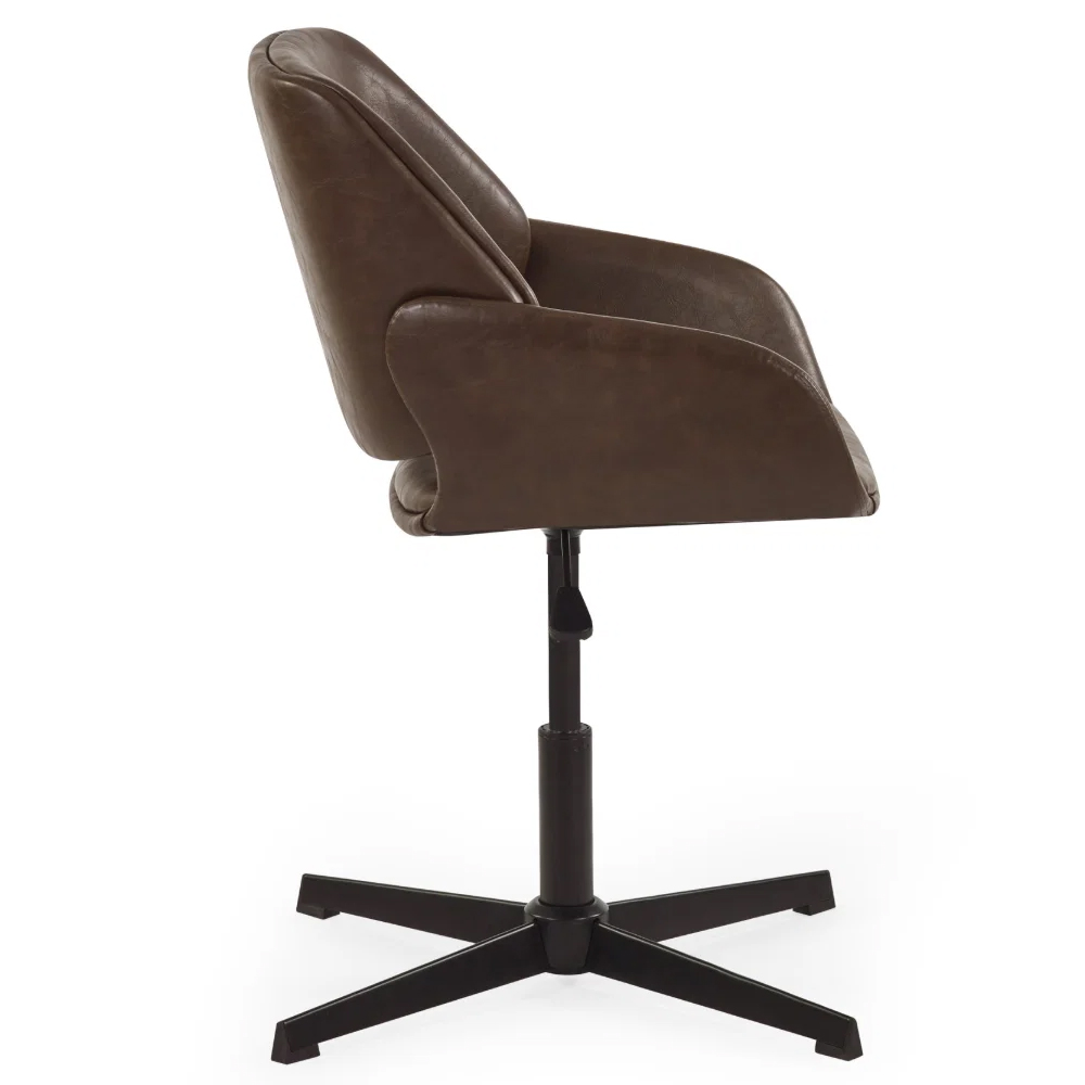 Parkerfield Faux Leather Home and Office Chair in Brown