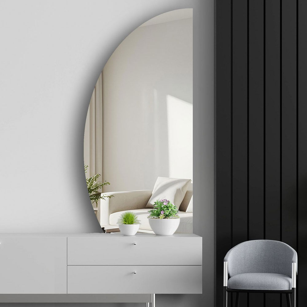 Parklane Glass Half Wall Mirror in Clear