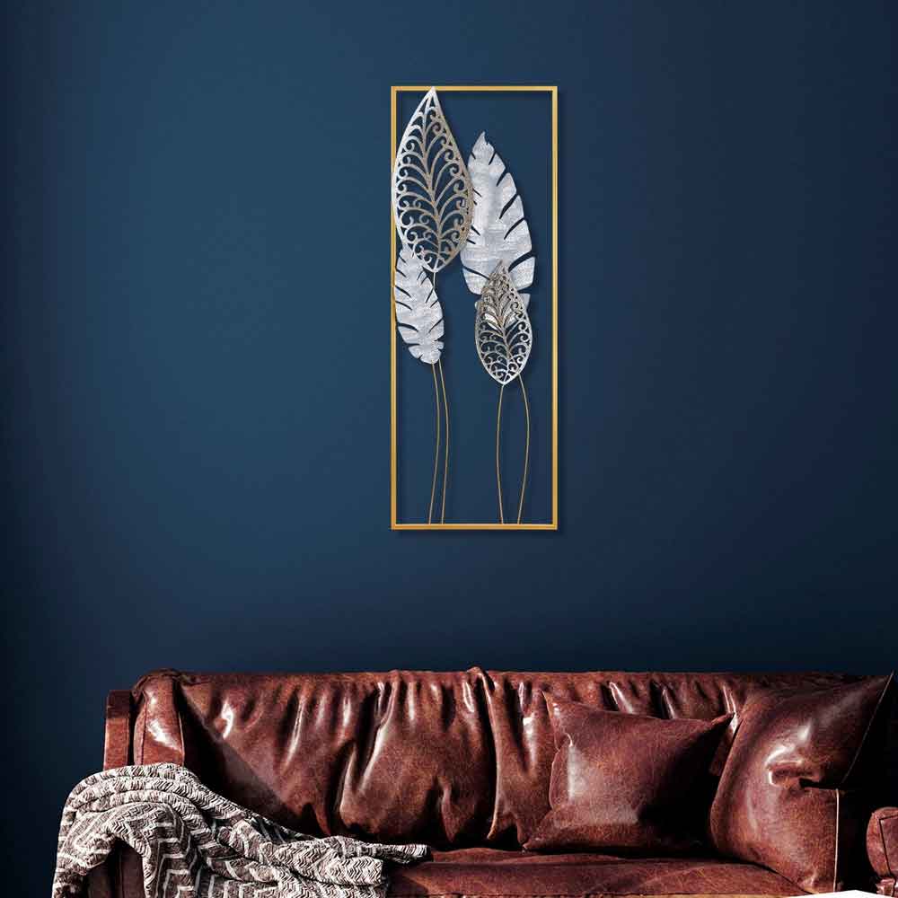 Parklane Metal Argent Leaf Wall Art in Gold and Silver
