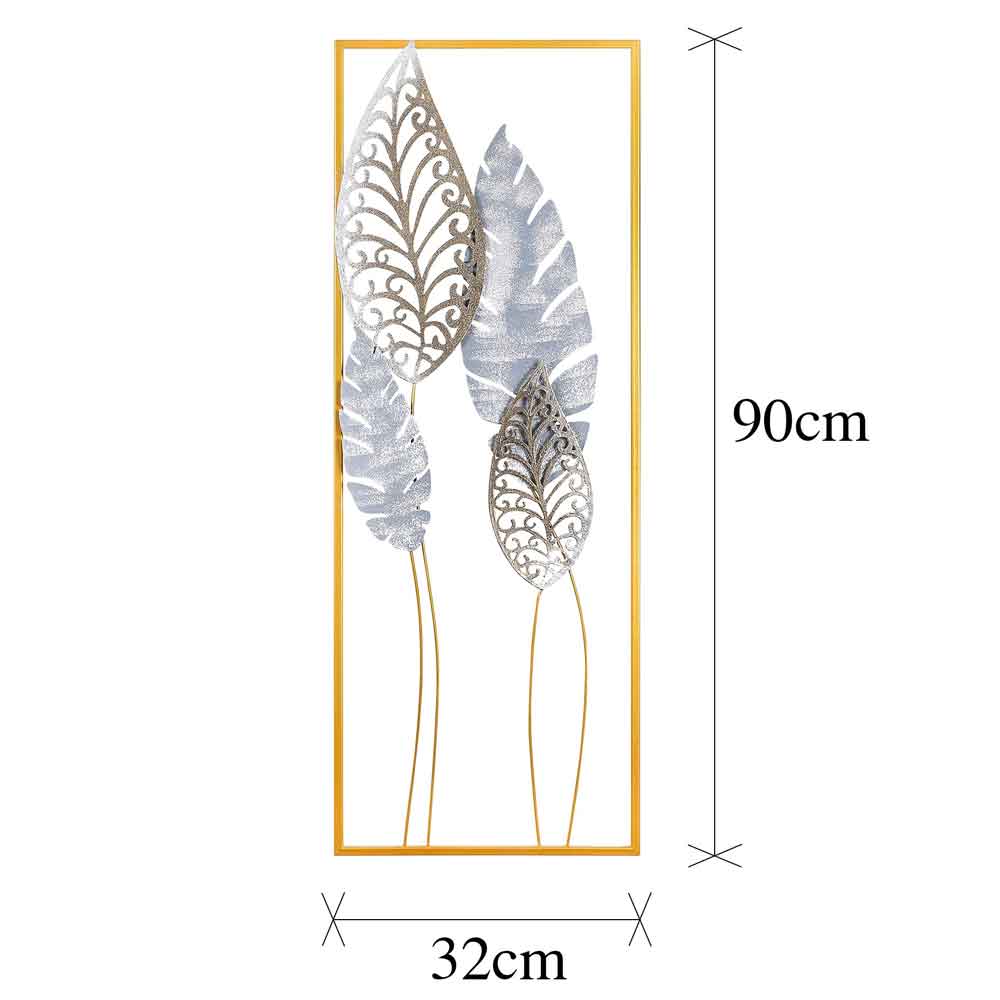 Parklane Metal Argent Leaf Wall Art in Gold and Silver