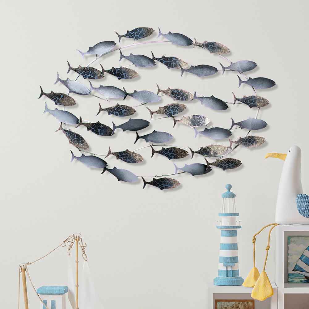 Parklane Metal Aurelian Aquatic Wall Art in Black and White