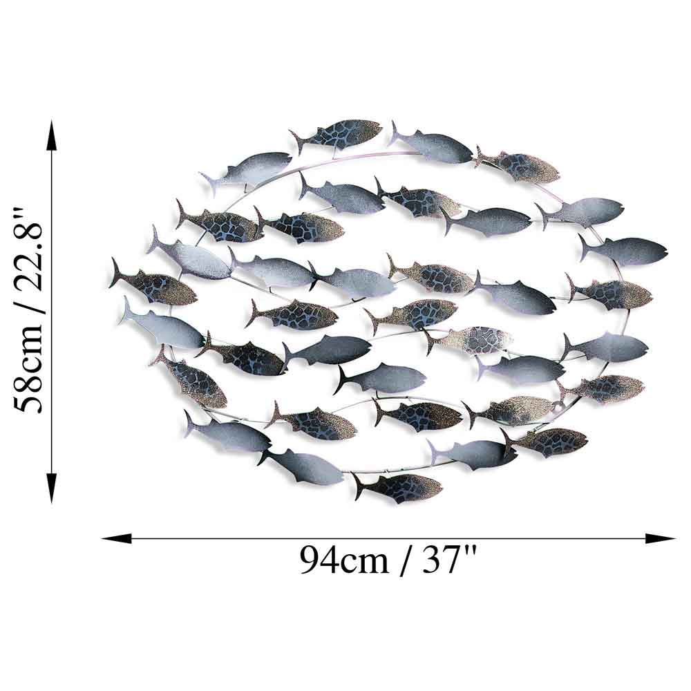 Parklane Metal Aurelian Aquatic Wall Art in Black and White
