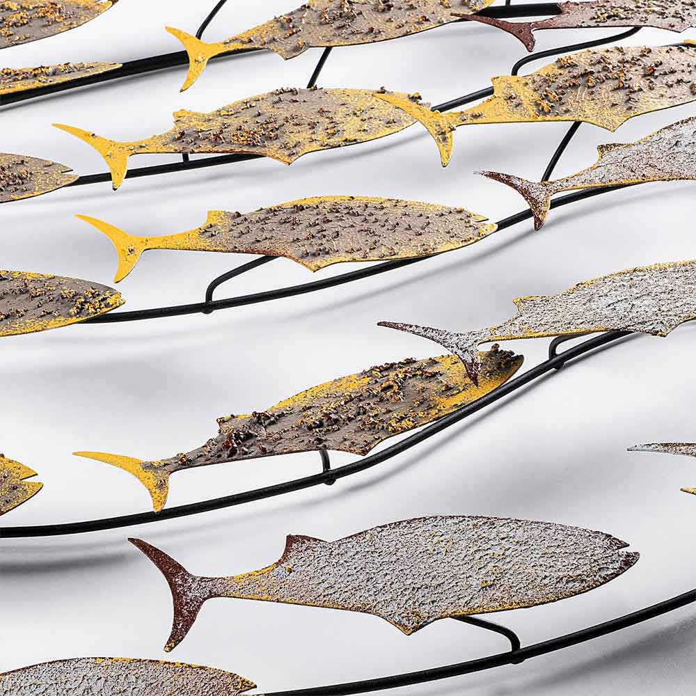 Parklane Metal Aurelian Aquatic Wall Art in Copper and Gold