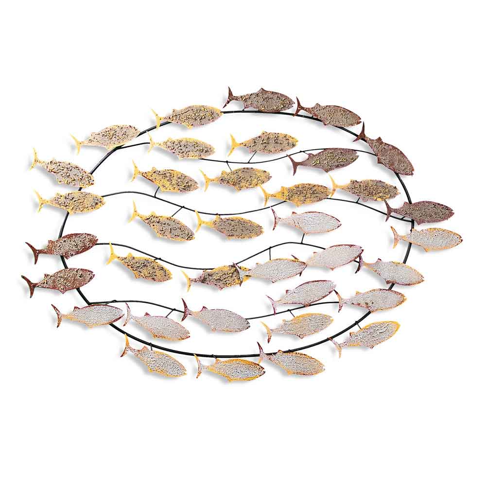 Parklane Metal Aurelian Aquatic Wall Art in Copper and Gold