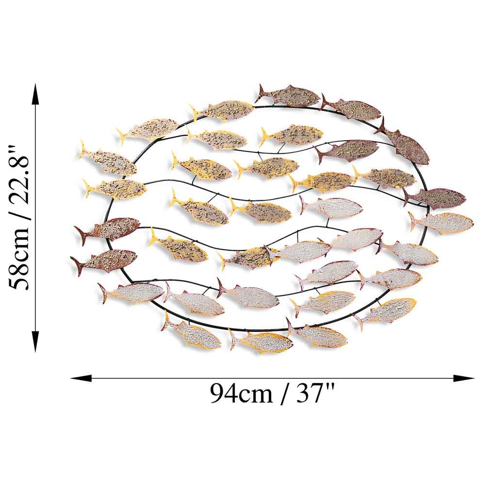 Parklane Metal Aurelian Aquatic Wall Art in Copper and Gold