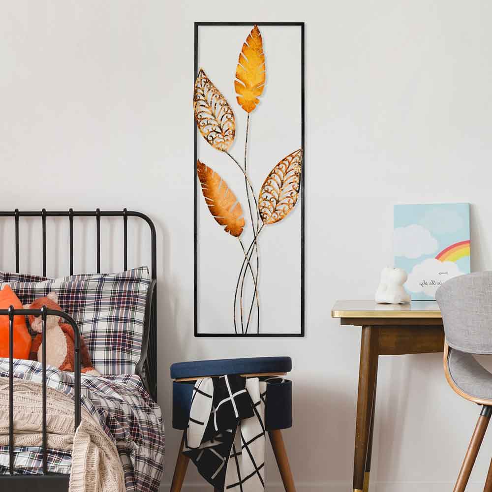 Parklane Metal Aurelian Leaf Wall Art in Gold and Copper