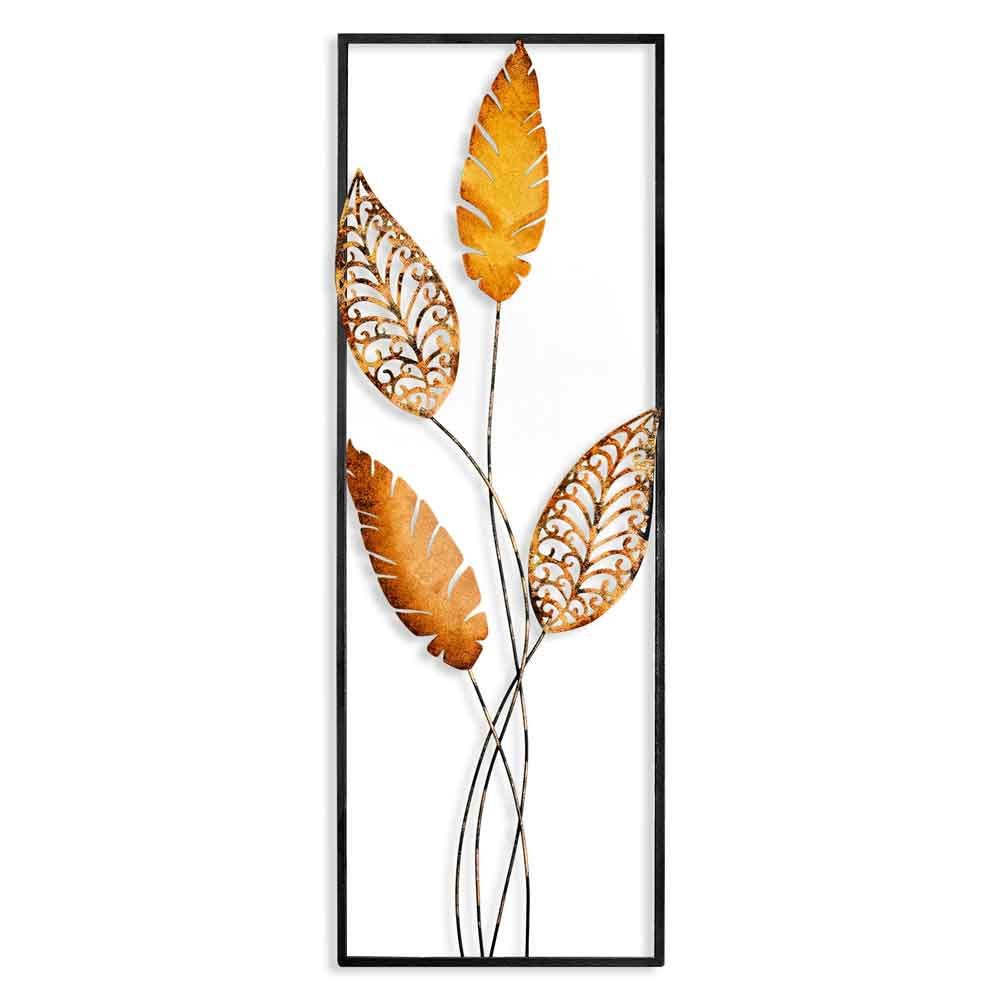 Parklane Metal Aurelian Leaf Wall Art in Gold and Copper