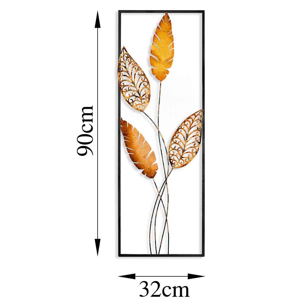 Parklane Metal Aurelian Leaf Wall Art in Gold and Copper