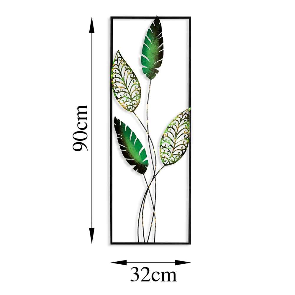 Parklane Metal Aurelian Leaf Wall Art in Gold and Green