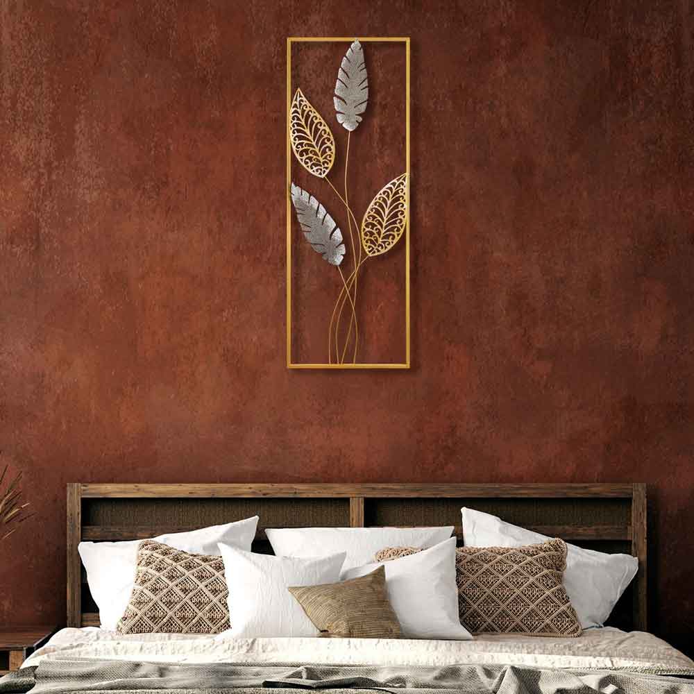 Parklane Metal Aurelian Leaf Wall Art in Gold and Silver