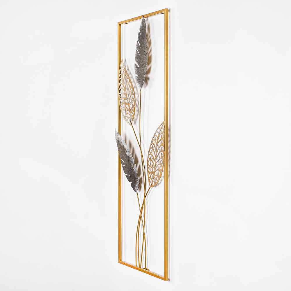 Parklane Metal Aurelian Leaf Wall Art in Gold and Silver