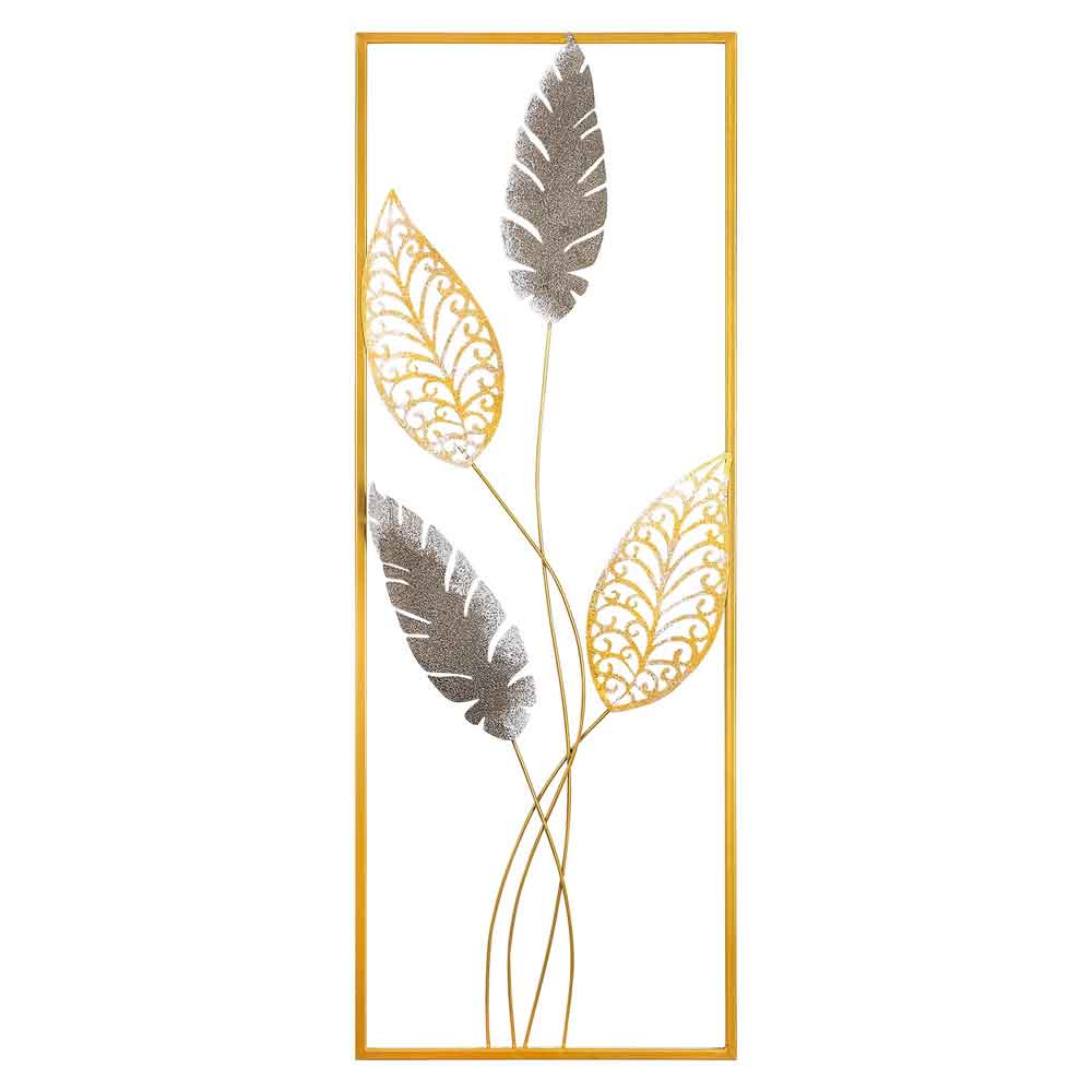 Parklane Metal Aurelian Leaf Wall Art in Gold and Silver