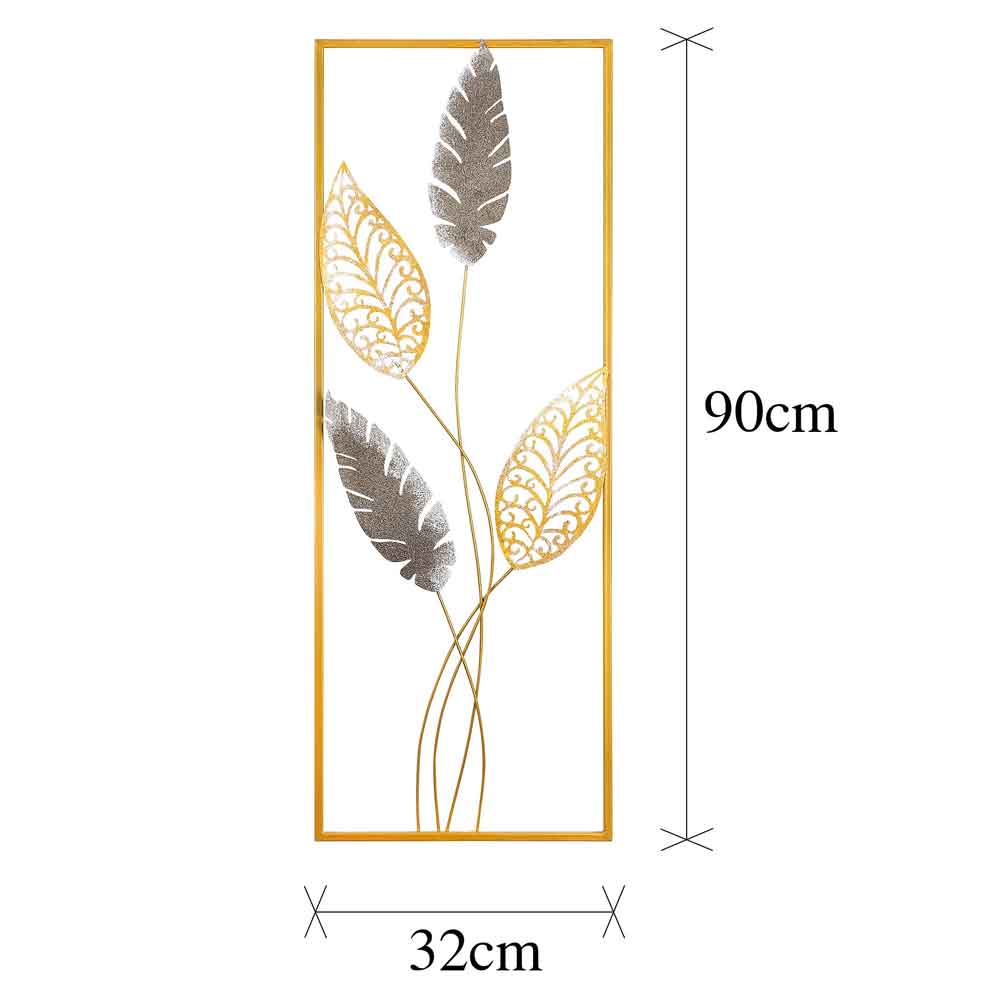 Parklane Metal Aurelian Leaf Wall Art in Gold and Silver
