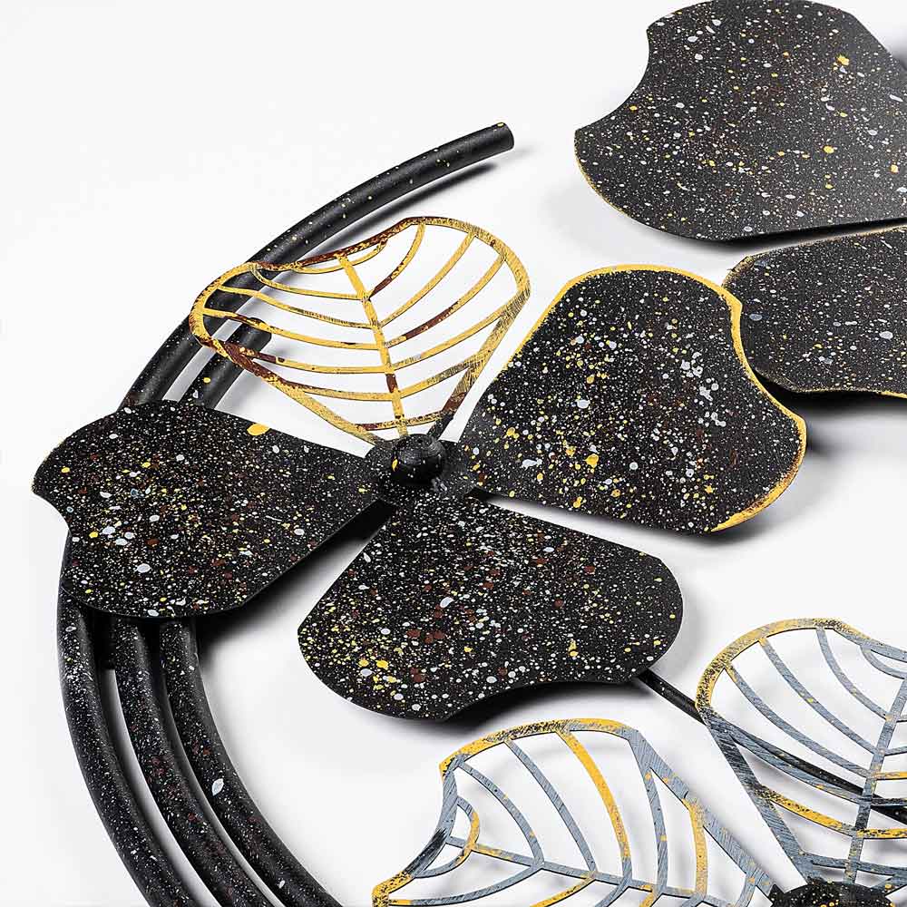 Parklane Metal Celestial Bloom Wall Art in Black