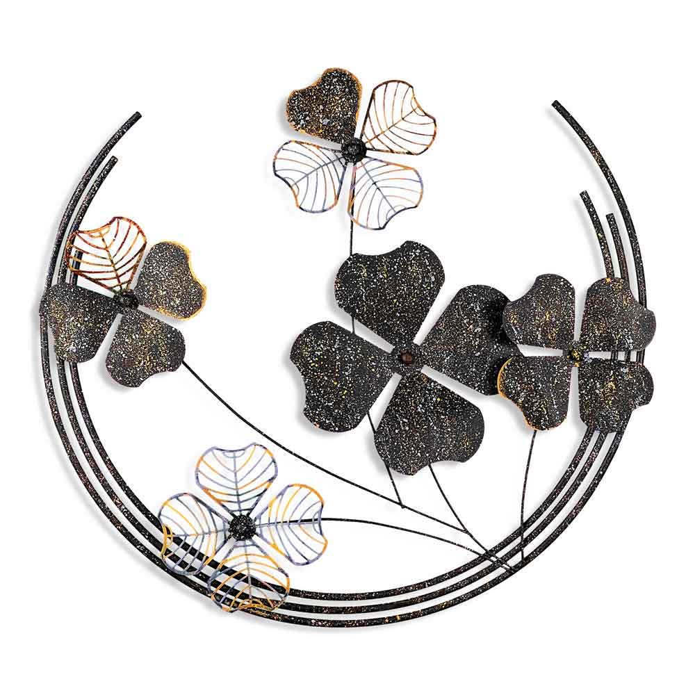 Parklane Metal Celestial Bloom Wall Art in Black