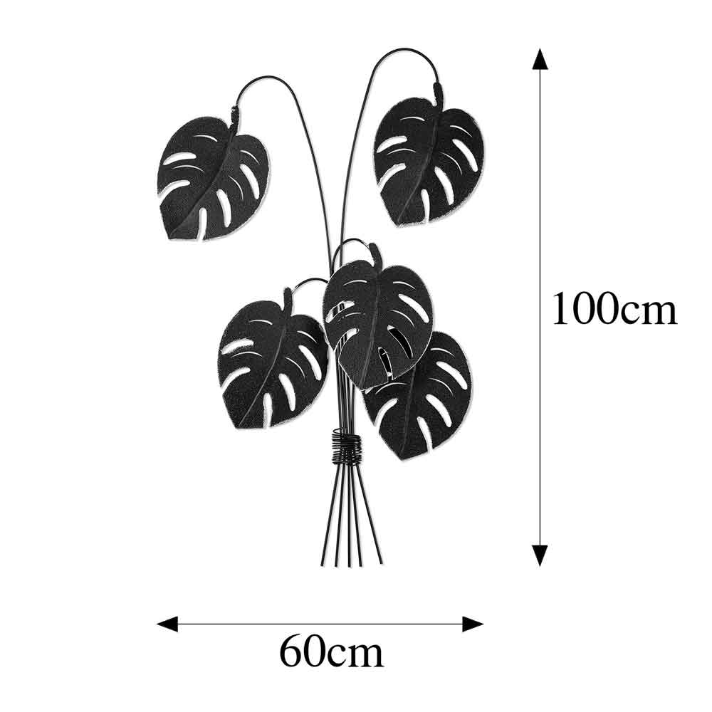 Parklane Metal Eclipse Leaf Wall Art in Black
